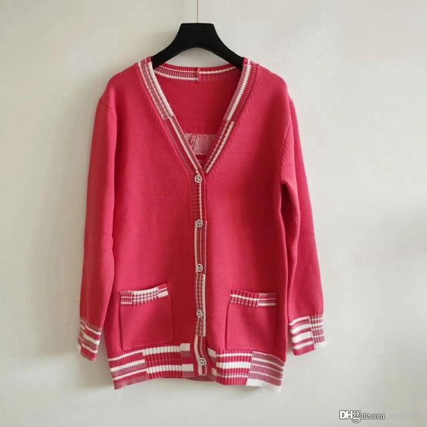 

2019 весна осень милан взлетно-посадочной полосы свитер v-образным вырезом женские
