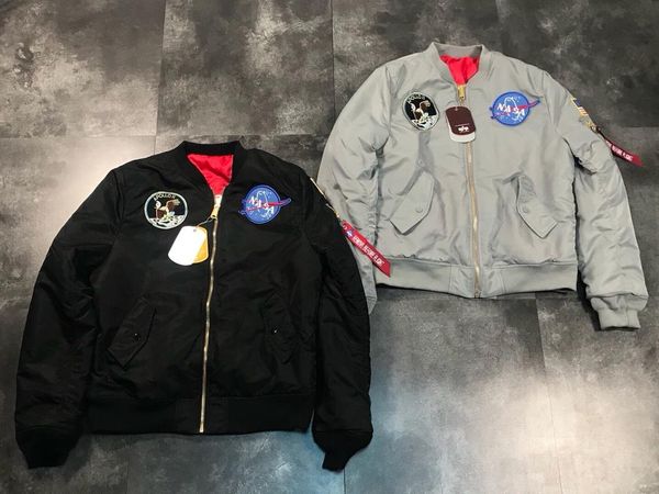 

space agency apollo moonmoon series alpha ma1 men and women autumn and winter commemorative medal jackets, Black;brown