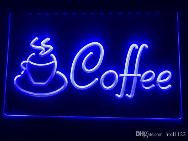 

I433b- Coffee Cup Shop Капучино Cafe LED неоновый свет Вход