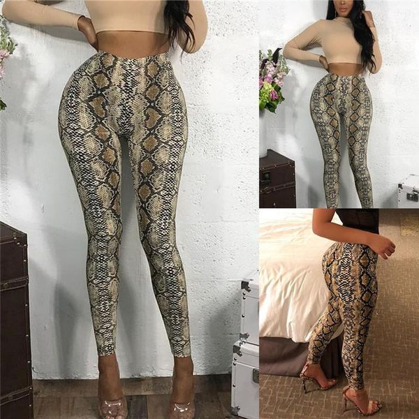 

slim printed skinny elasticity casual pencil pants fashion womens pants snakeskin printed pants women club sexy, Black;white