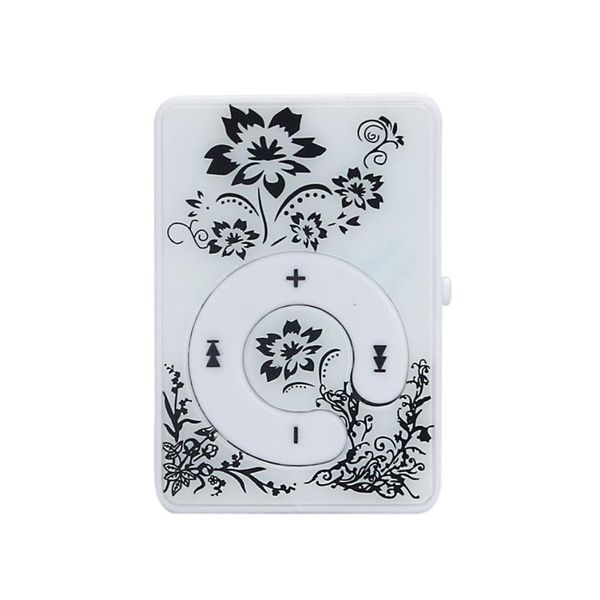 

fashion mini clip flower pattern mp3 player music media support micro sd tf card slick stylish design sport compact