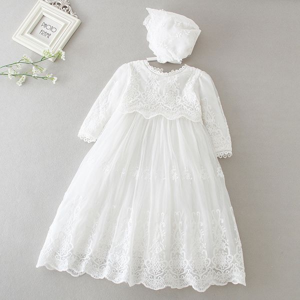 

hetiso baby girls dress long sleeve kids first birthday ball gown infant dresses for baptism bridesmaid party 3-24 month, Red;yellow