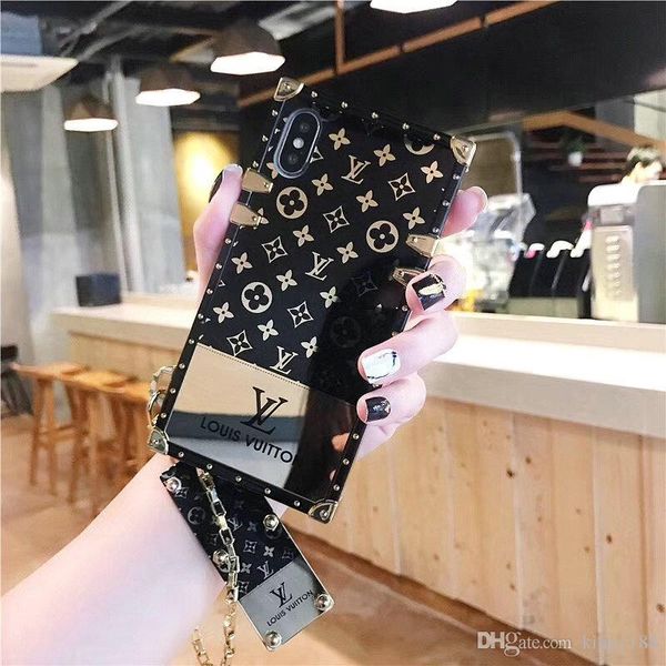 

brand letter V mobile phone case cover shell for iphone Xs max Xr X 7 7plus 8 8plus 6 6p TPU+PC with pendant