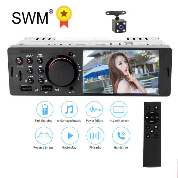 

1 din car radio stereo autoradio auto radio para coche usb bluetooth handsmp5 player reverse image car stereo 1din