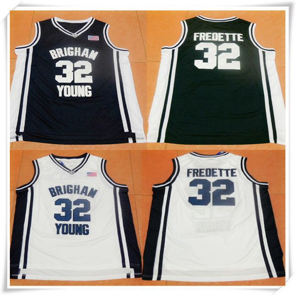 

brigham young college ncaa stitched 32 jimmer fredette stitched embroidery swingman jerseys jersey shirts sport basketball retro us, Black;red