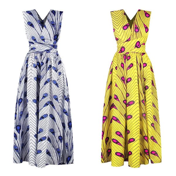 

длинные африканские платья женщины традиционная африканская одежда dashiki ankara maxi сарафан элегантный множественная одежда батик летняя, Black;gray
