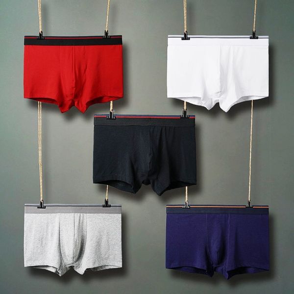 

abasq uncle underpants underpants meng recommends pure cotton solid color boxer without men's comfortable and healthy boxer underwear t, Black;white