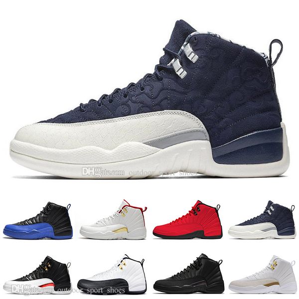 

2019 new arrial international flight 12 12s dark grey mens basketball shoes reverse taxi bumblebee fiba men sports designer trainer sneakers