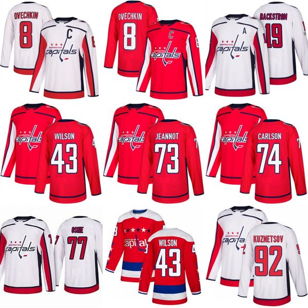 

Washington Capitals Jerseys Alex Ovechkin Jersey Tom Wilson T.J. Oshie Braden Holtby Evgeny Kuznetsov Red Ice Hockey Jerseys Custom Stitched