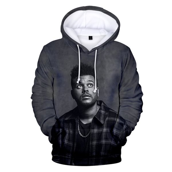

the weeknd 3d hoody женщины / мужчины 2019 aikooki горячие новая мода печати hip hop повседневный the weeknd 3d толстовку вскользь пальто св, Black
