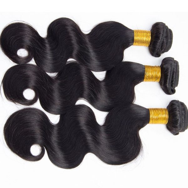 

grade human hair weave body wave 6 bundles brazilian peruvian malaysian indian remy hair weft 50g one bundle, shipping free, Black