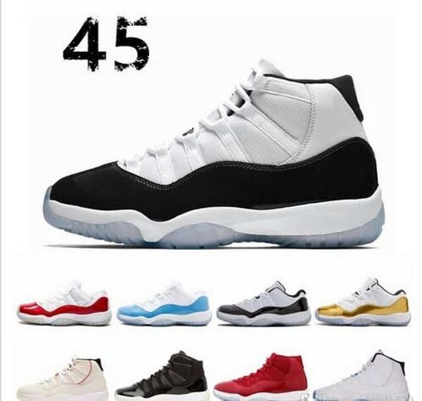 

newconcord 11 high 45 11s bred cap and gown gym space jams mens basketball shoes sports womens designer sneakers boots size 13