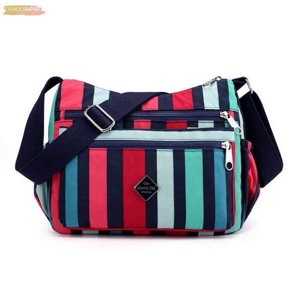 

new fashion women shoulder bag casual brand quality zipper nylon multifunctional messenger bag female printing shopping portable bag