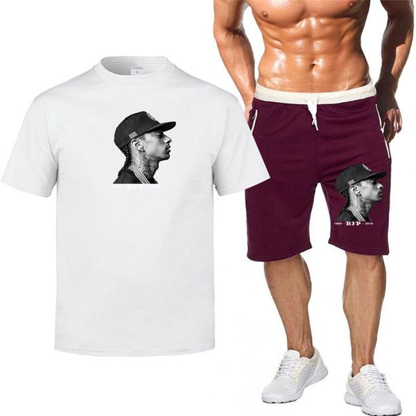 

nipsey hussle printed designer mens tracksuits short sleeve summer casual fashion rapper singer colorful male clothing, Gray