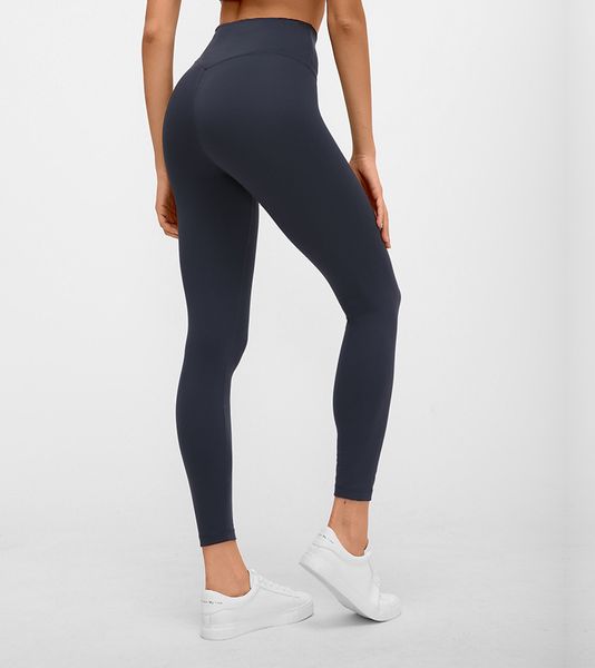 

lululemen womens yoga pants women high waist seamless fitness leggings sports gym wear clothing squat proof workout tummy c, Black