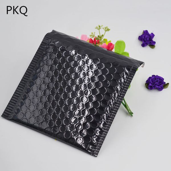 

100pcs black poly shipping envelope square bags padded bubble gift packaging pouch waterproof shockproof delivery bags mailer
