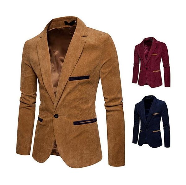 

Вельвет Мужчины Повседневная Пиджаки и куртки моды офиса куртки новых людей конс