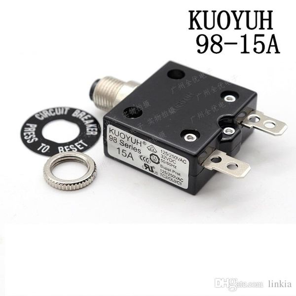 

taiwan kuoyuh 98 series-15a overcurrent protector overload switch
