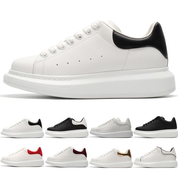 

2019 new leather casual shoes for boy girl men women white black gold red fashion comfortable flat designer sneakers size 36-44