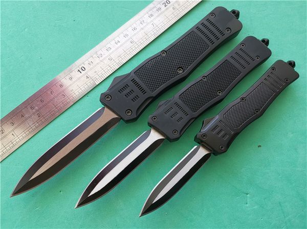 

3 Size in one set A161 combat Dual action automatic knife Black Dagger Straight Edge EDC Pocket Tools Tactical Survival knives P878M F