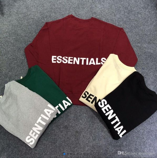 

fog fear of god основы пуловеры печати бархат балахон мужской и женский свитер тройник s-xl, Black;brown