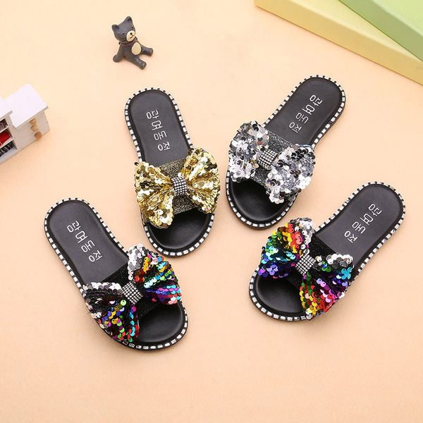 

2019 summer fashion children' outdoor beach sandals kids girls autumn slippers baby funny shoes toddler indoor home flip flops, Black;grey