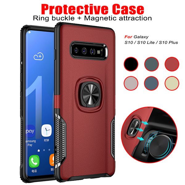 

Новый Магнитный Броня Чехол Для S10 S10lite S10Plus противоударный ТПУ + ПК телефон чехол с держателем кольца