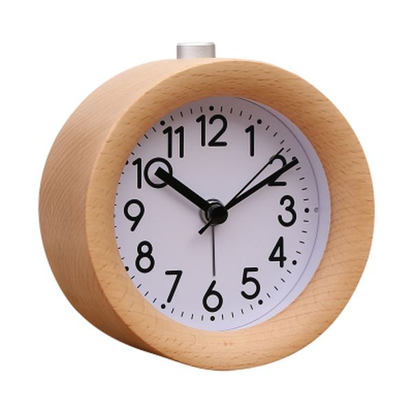 

solid wood small alarm clock snooze retro mirror alarm clock cute silence reloj digital de mesa elling 2019 products hh50nz