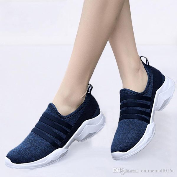 

женщины flat кроссовки обувь осень дышащего скольжение на кроссовки женских легкой прогулки flats обуви casual балетки мокасины, Black