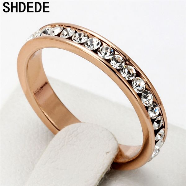 

shdede austrian crystal simple rings for women female ladies classic anniversary party gift fashion jewelry +lyr081, Slivery;golden