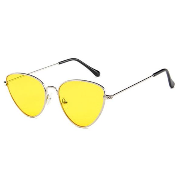 

2019 cool retro cat eye sunglasses full frame fashion cateye ladies sunglasses 12 color metal hinge special wholesale eyewea, White;black