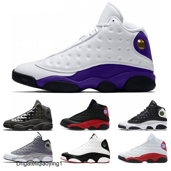 

13 cap and gown 13s rivals men basketball shoes atmosphere grey he got game black cat mens trainer sport sneakers wholesale