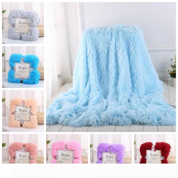 

одеялки пушистый плюша throw одеяло кондиционер одеяло твердая свадебные покрывала постельные принадлежности 13 цветов 2pcs yw1571