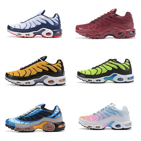

2019 new color running shoes men tn shoes tn plus airs fashion increased ventilation casual trainers olive red blue black sneakers chausseur