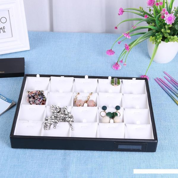 

20 slots portable necklace bracelet ring organizer lightness and portability no space occupy earrings jewelry display box, Pink;blue