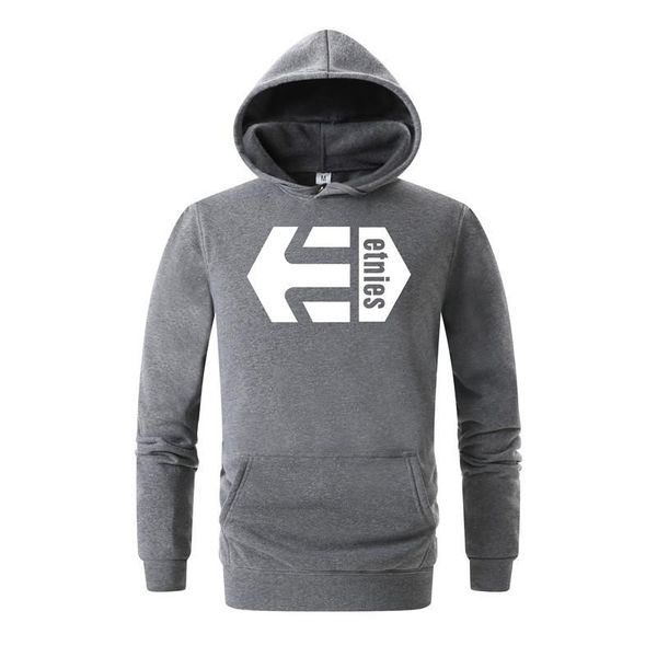 

teenager skateboard hoodies men fashion etnies letters printed stylish sweatshirts pullovers, Black