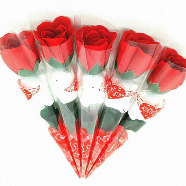 

wholesale soap flowers artificial roses single rose for valentines day women girls artificial flowers fake flowers wedding decoration