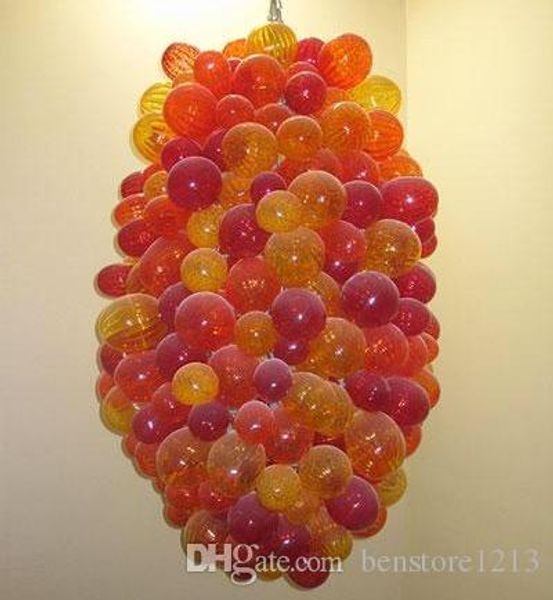 

100% mouth blown borosilicate murano glass pendant lights art cute orange design ceiling light crystal