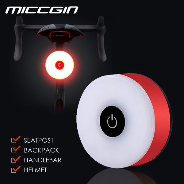 

miccgin mini led bicycle tail light bike rear light taillight usb rechargeable ipx5 waterproof cycling accessory