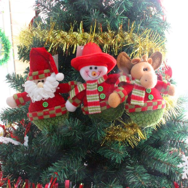 

santa claus christmas decoration supplies deer snowman pendant chrismas tree hanging ornament gift arbol de navidad new