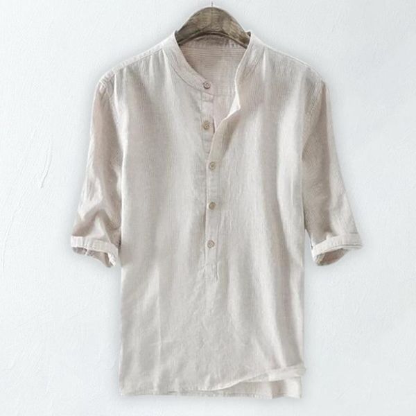 

summer linen mens shirt casual male shirts men button turn down collar slim fit men clothes harajuku camisa masculina 2020, White;black