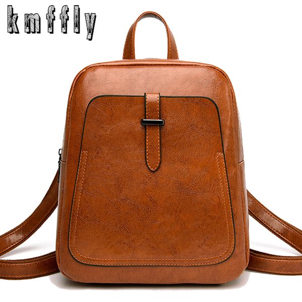 

2019 new women backpack leather lady shoulder bag fashion school bag for teenage girls luxurious backpack for women