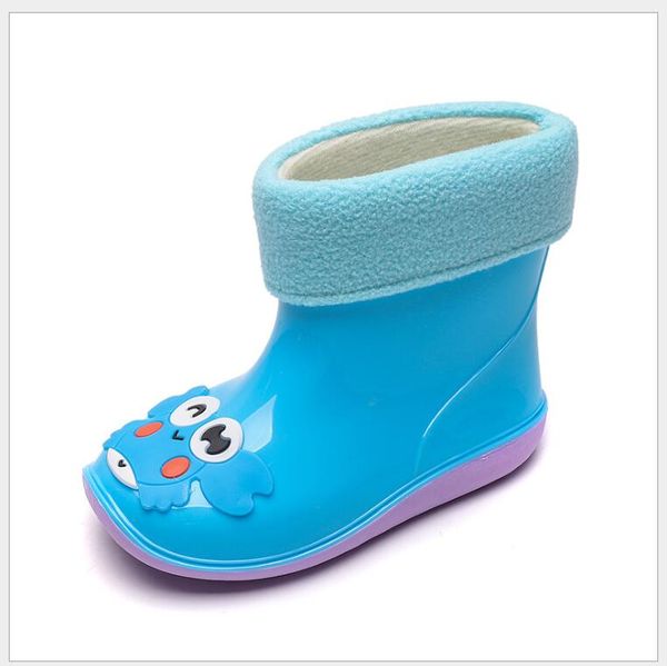 

дети rainboots пвх водонепроницаемый дети малыш обувь конфеты цвет противоскользящие воды обувь мальчики девочки детские резиновые boots005, Black;grey