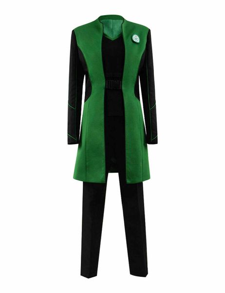 

the orville dr. claire finn green uniform chief medical officer cosplay costume, Black;red