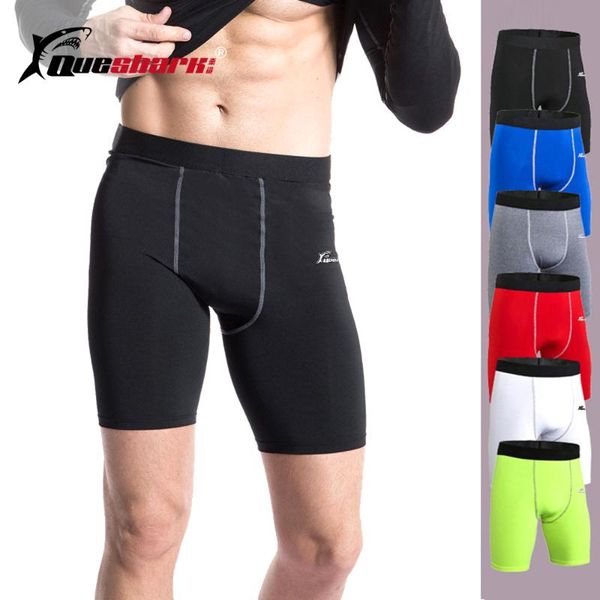

men tight training shorts quick dry breathable running marathon short pants sports compression fitness pants, White;black