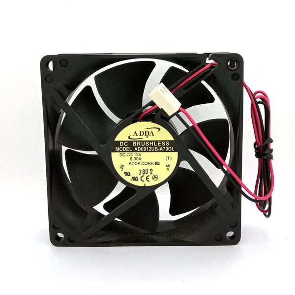 Новый оригинальный Adda AD0912UB-A70GL DC12V 0,30a 90x90x25mm 9cm 2 Line Computer Cooling Fan