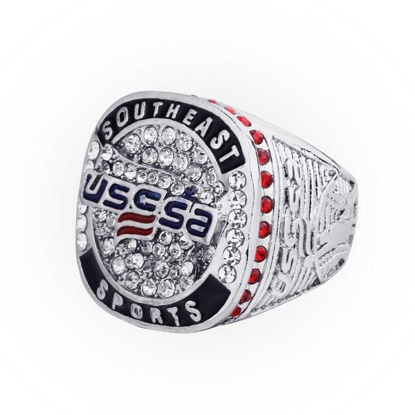 

new explosion mens jewelry rings number letter championship rings shining rhinestone mens rings alloy designer ring, Silver