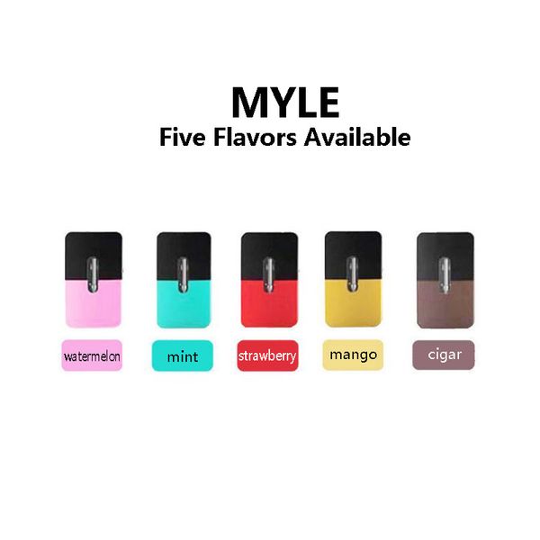 

Disposable Myle Vape Pods 0.9ml Replacement Five Flavors Pod Cartridges For Myle Pen Device Kit 200pcs high quality