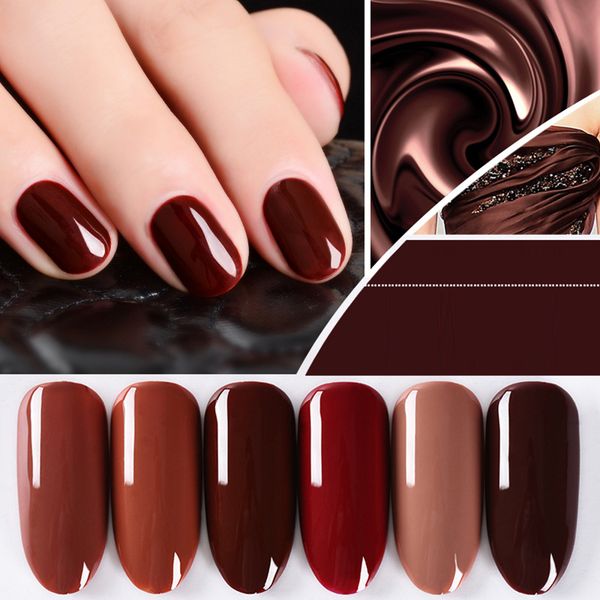 

coffee color series manicure uv led soak-off nail art gel polish long lasting