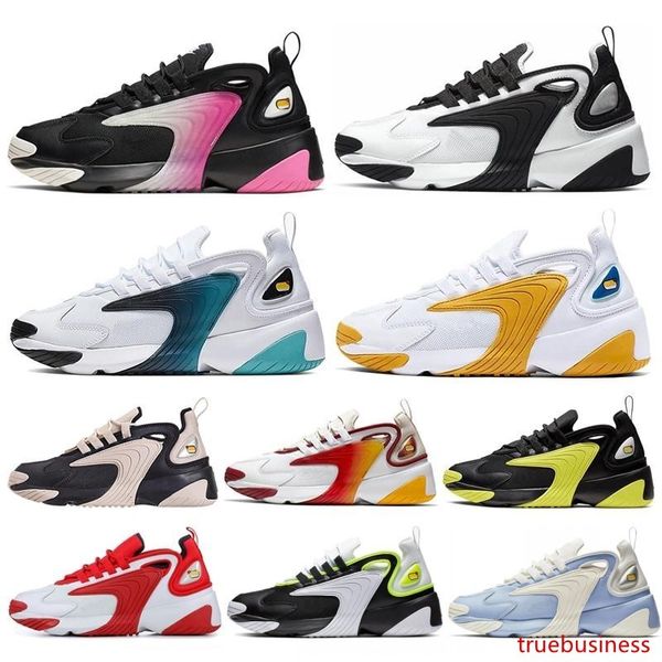 

2020 rainbow triple black creamy white zoom 2k m2k men running shoes tekno race red royal blue dark grey men's women sports sneaker